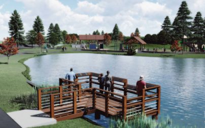 Mingus Park Pond Restoration Pond and Dock Rendering