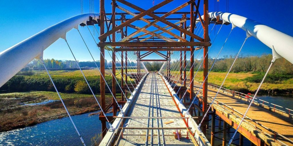 Peter Courtney Pedestrian Bridge, Salem, Oregon, Construction Engineering